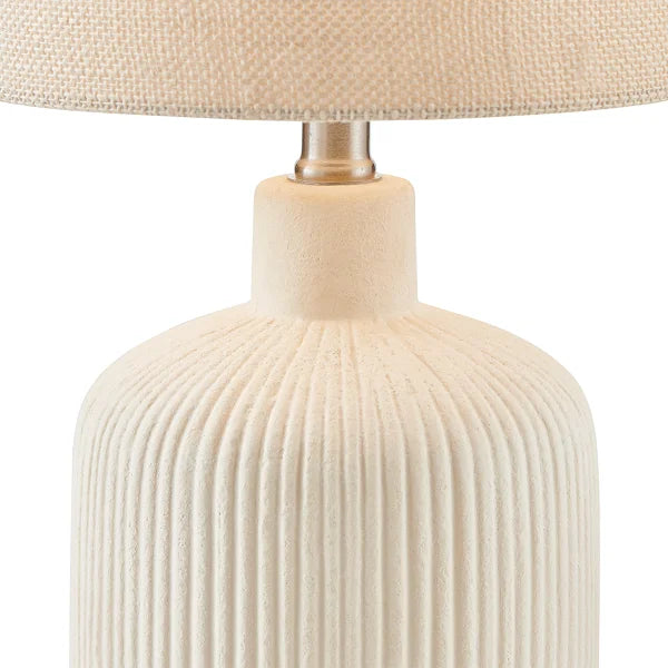 Mathel Elegant Cream Ceramic Table Lamp